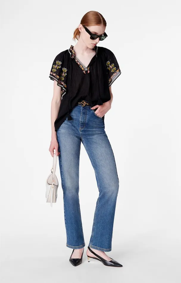 Vanessa Bruno Shirts and Tops Women Valentin Blouse Noir Vanessa Bruno Shirts and Tops Women Valentin Blouse Noir
