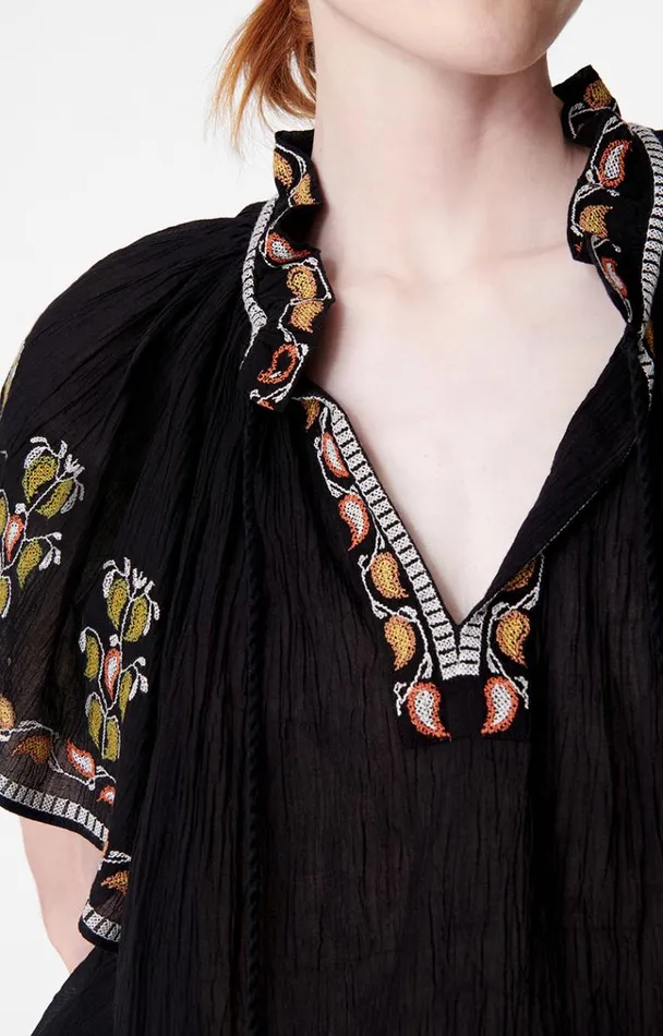 Vanessa Bruno Shirts and Tops Women Valentin Blouse Noir Vanessa Bruno Shirts and Tops Women Valentin Blouse Noir