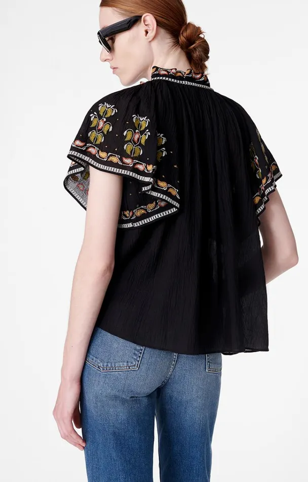 Vanessa Bruno Shirts and Tops Women Valentin Blouse Noir Vanessa Bruno Shirts and Tops Women Valentin Blouse Noir