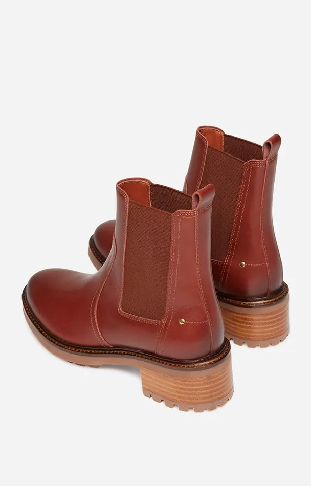 Vanessa Bruno Shoes Women Leather Chelsea Boots Cognac Vanessa Bruno Shoes Women Leather Chelsea Boots Cognac