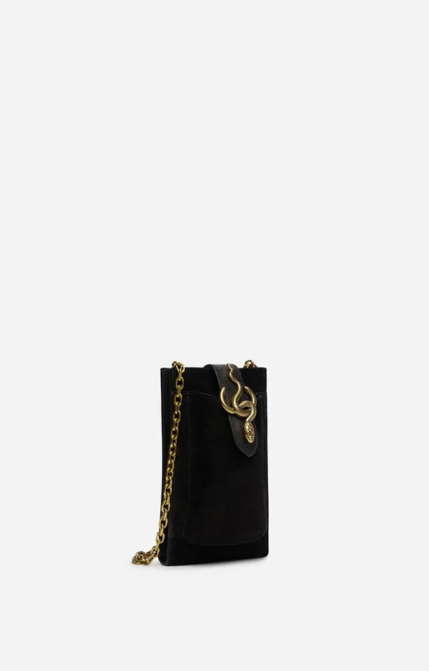 Vanessa Bruno Small Leather Goods Women Cleo Phone Pouch Noir Vanessa Bruno Small Leather Goods Women Cleo Phone Pouch Noir