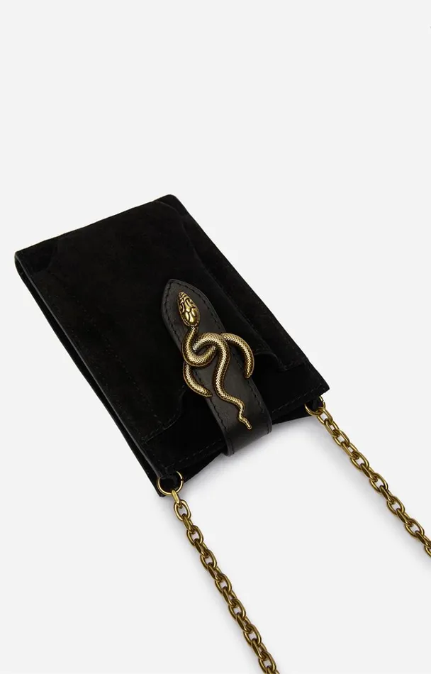 Vanessa Bruno Small Leather Goods Women Cleo Phone Pouch Noir Vanessa Bruno Small Leather Goods Women Cleo Phone Pouch Noir