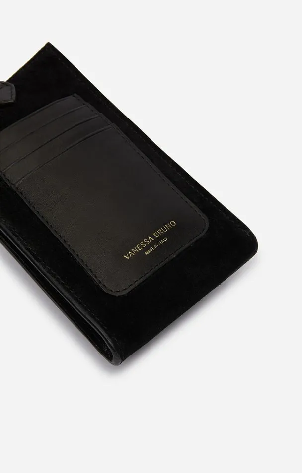 Vanessa Bruno Small Leather Goods Women Cleo Phone Pouch Noir Vanessa Bruno Small Leather Goods Women Cleo Phone Pouch Noir