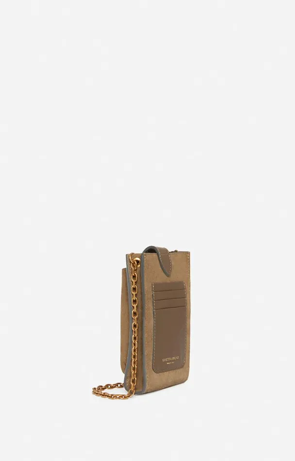 Vanessa Bruno Small Leather Goods Women Cleo Phone Pouch Souris Vanessa Bruno Small Leather Goods Women Cleo Phone Pouch Souris