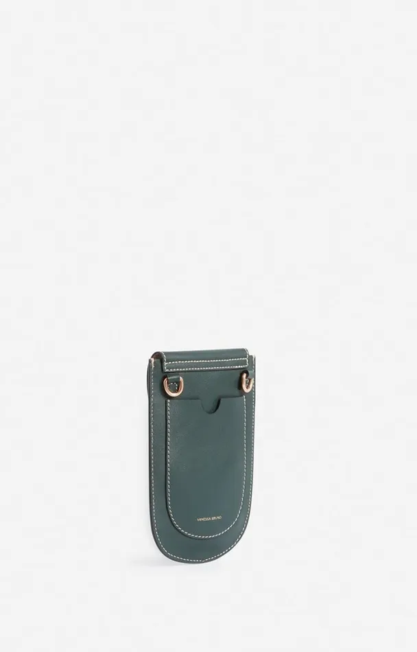 Vanessa Bruno Small Leather Goods Women Lou Phone Pouch Vert Sapin Vanessa Bruno Small Leather Goods Women Lou Phone Pouch Vert Sapin