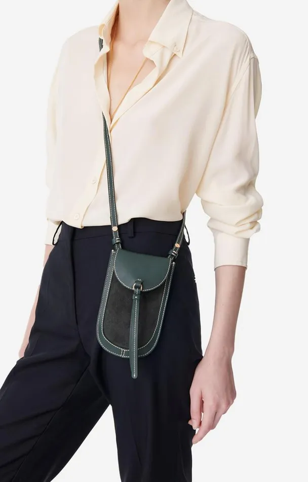 Vanessa Bruno Small Leather Goods Women Lou Phone Pouch Vert Sapin Vanessa Bruno Small Leather Goods Women Lou Phone Pouch Vert Sapin