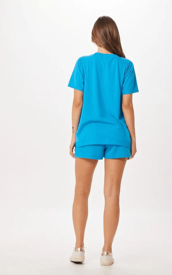 Vintage Havana All Bottoms Women Bright Blue St Tropez Jet Setter Surf Wash Shorts Bright Blue