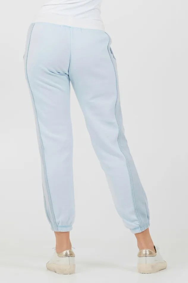 Vintage Havana All Bottoms Women Grey Smoke Colorblock Fleece Joggers Grey Smoke