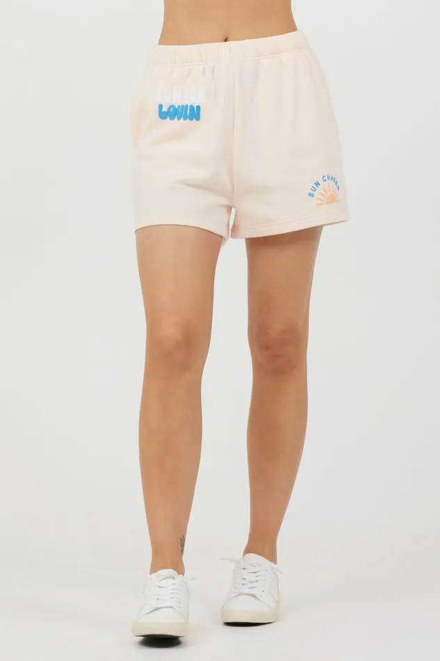 Vintage Havana All Bottoms Women Peach Parfait W Multi Puff quotSunchaserquot Surf Wash Shorts Peach Parfait Vintage Havana All Bottoms Women Peach Parfait W Multi Puff quotSunchaserquot Surf Wash Shorts Peach Parfait