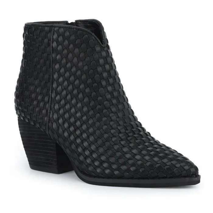 Vintage Havana Boots Booties Women CASSIDY 8211 BLACK WOVEN Black Woven