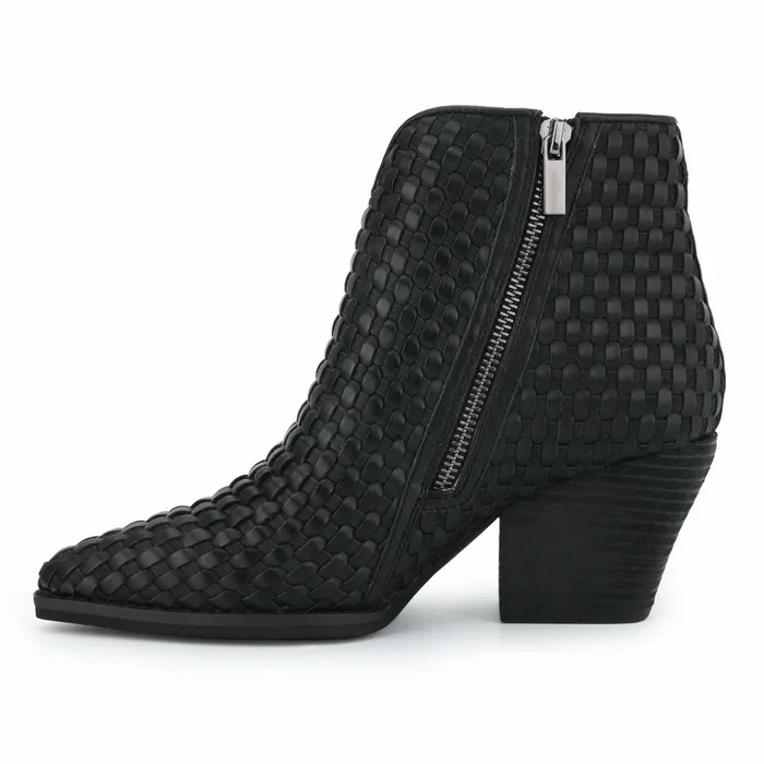 Vintage Havana Boots Booties Women CASSIDY 8211 BLACK WOVEN Black Woven