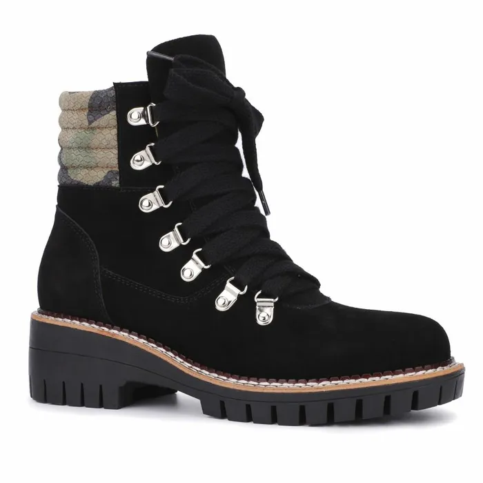 Vintage Havana Boots Booties Women Pontiac 8211 Black Camo Black Camo