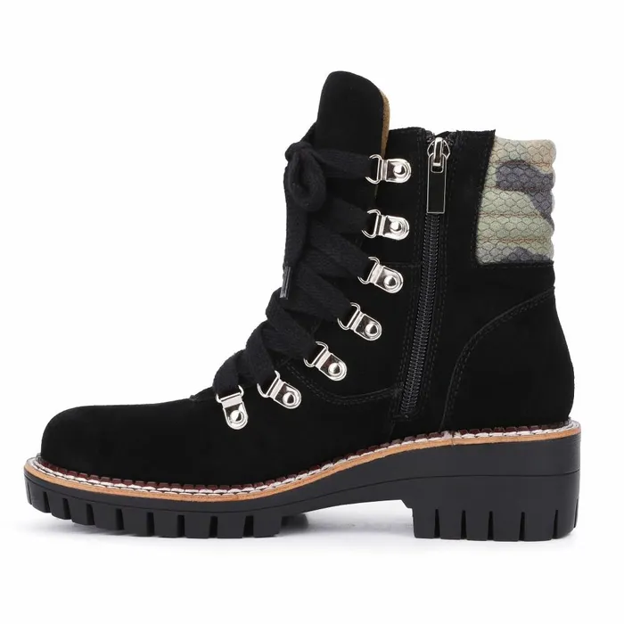 Vintage Havana Boots Booties Women Pontiac 8211 Black Camo Black Camo