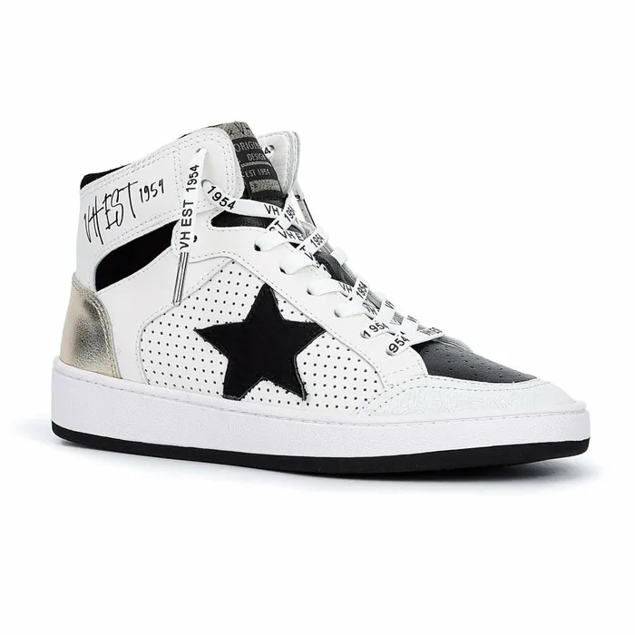 Vintage Havana High Tops Women Dream 8 Black White Multi With Inside Zipper Black White Multi Vintage Havana High Tops Women Dream 8 Black White Multi With Inside Zipper Black White Multi