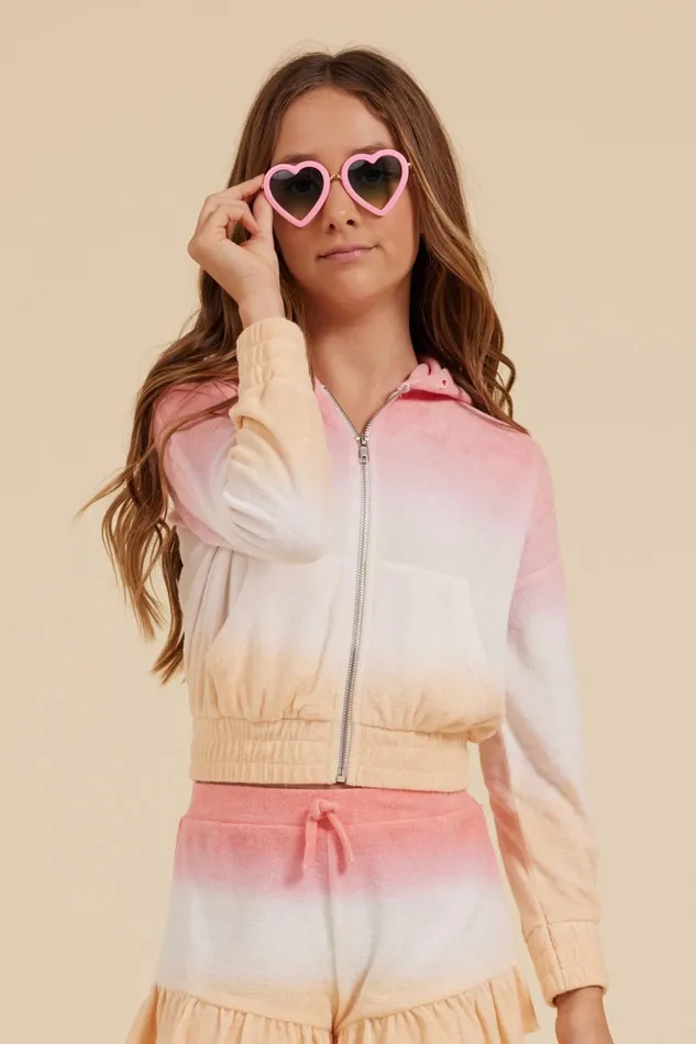 Vintage Havana Hoodies Women PinkWhiteOrange Tie Dye Terry Cloth Elastic Bottom Hoodie Pinkwhiteorange Tie Dye Vintage Havana Hoodies Women PinkWhiteOrange Tie Dye Terry Cloth Elastic Bottom Hoodie Pinkwhiteorange Tie Dye