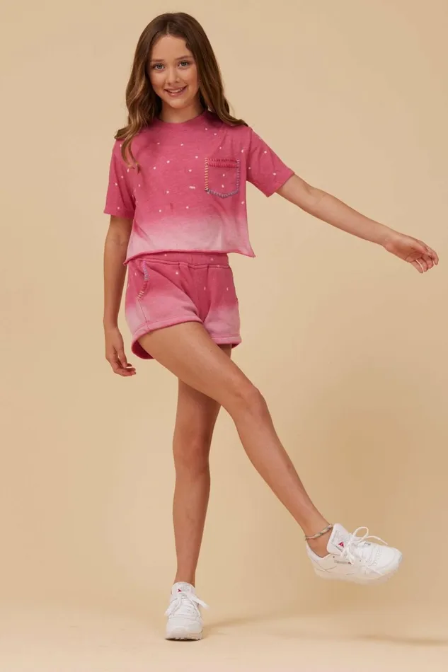 Vintage Havana Kids Bottoms Women Acid Berry Shorts W Pocket Stitching Acid Berry