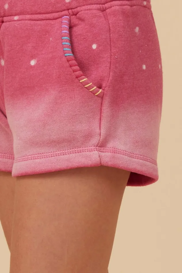 Vintage Havana Kids Bottoms Women Acid Berry Shorts W Pocket Stitching Acid Berry