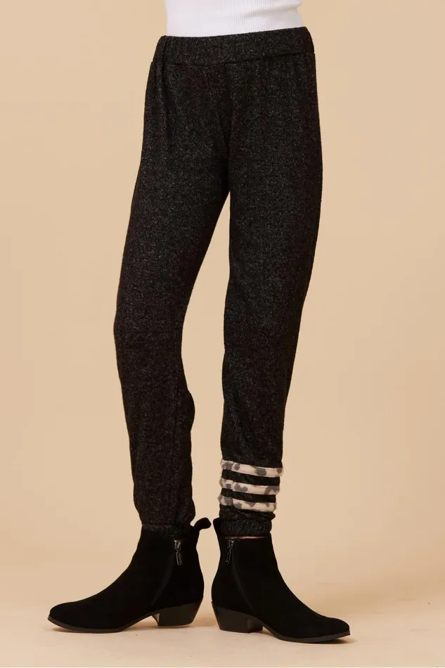 Vintage Havana Kids Bottoms Women LEOPARD STRIPE HACCI JOGGER