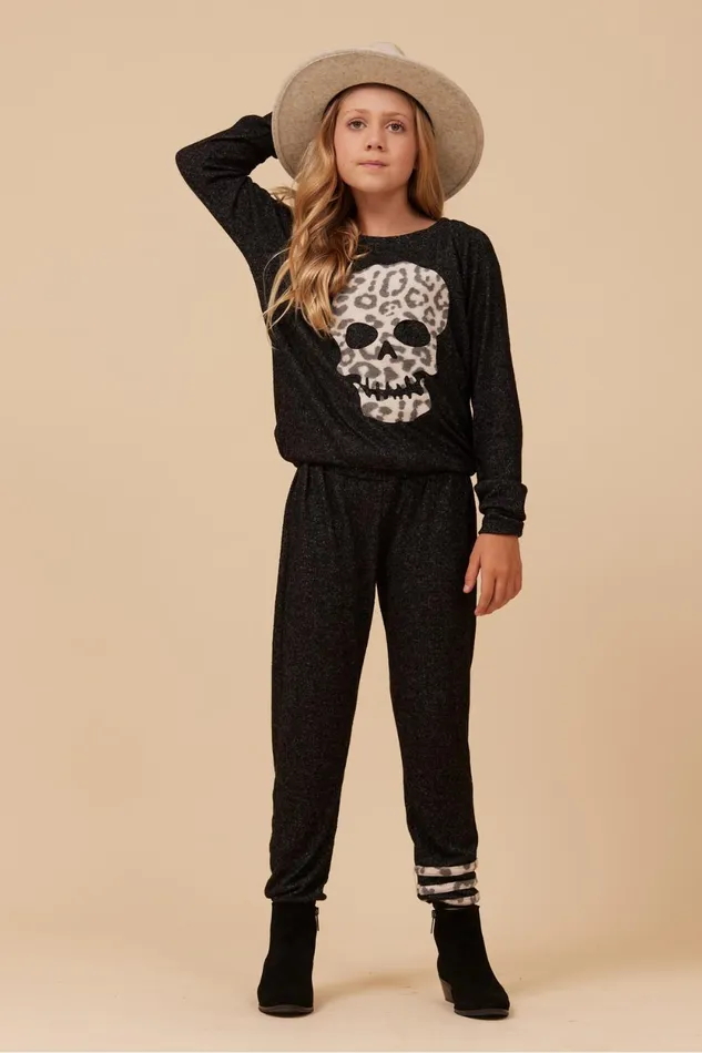 Vintage Havana Kids Bottoms Women LEOPARD STRIPE HACCI JOGGER