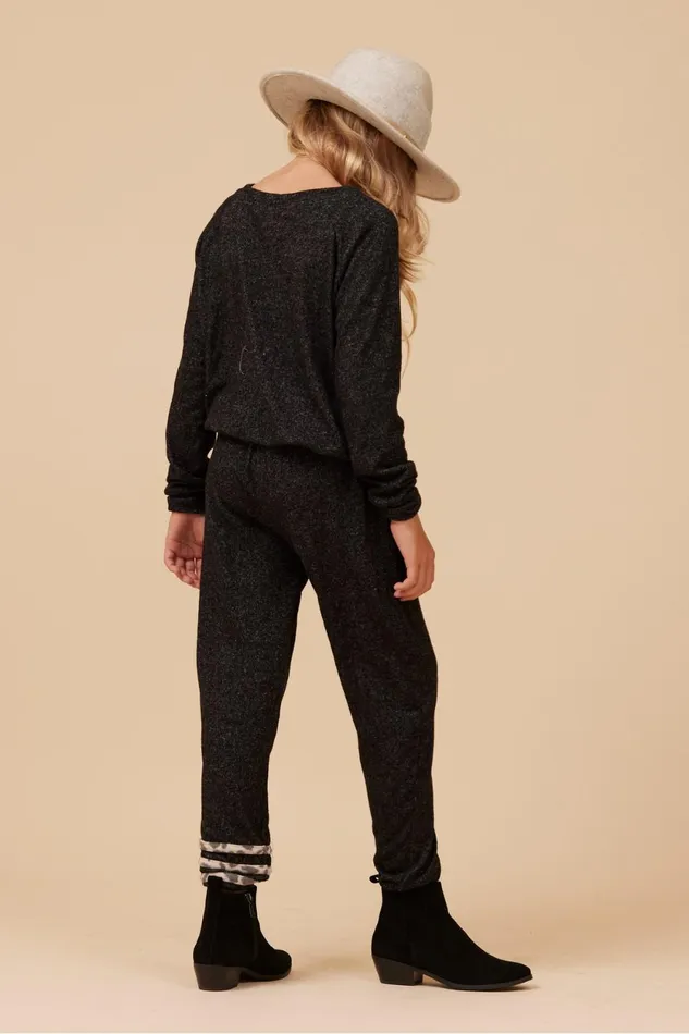 Vintage Havana Kids Bottoms Women LEOPARD STRIPE HACCI JOGGER
