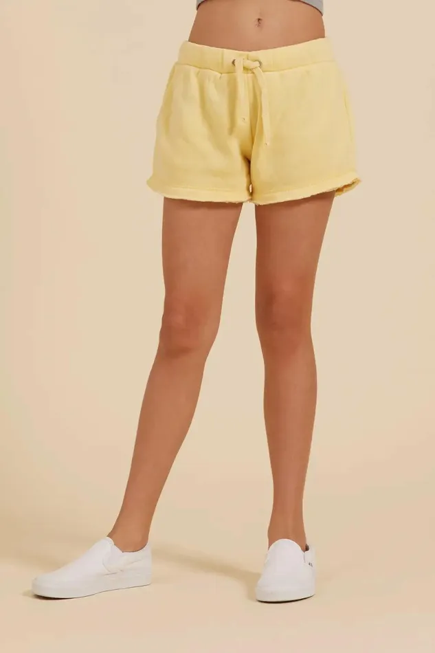 Vintage Havana Kids Bottoms Women Sunny Yellow New Burnout Shorts Sunny Yellow Vintage Havana Kids Bottoms Women Sunny Yellow New Burnout Shorts Sunny Yellow