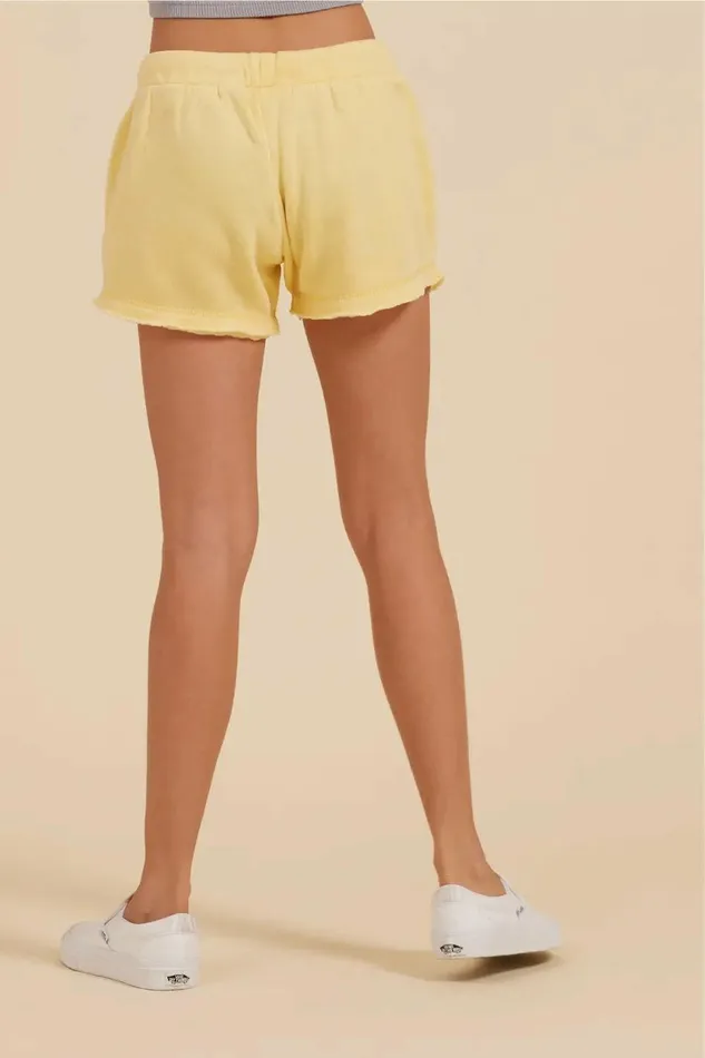 Vintage Havana Kids Bottoms Women Sunny Yellow New Burnout Shorts Sunny Yellow