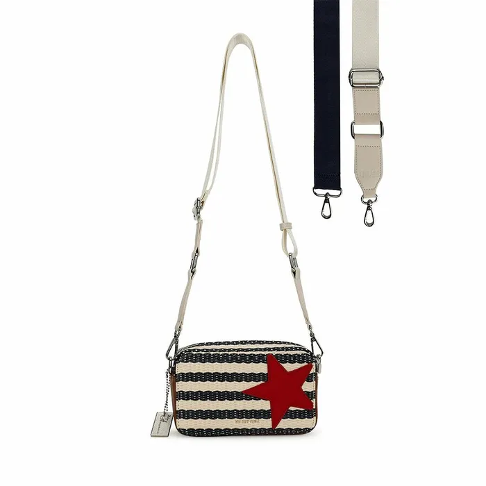 Vintage Havana Meme Bags Women MINI MEME 8211 BLUE RAFIA