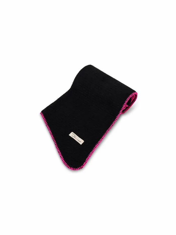 Vintage Havana Scarf Ruanas Women BLANKET STITCH KNIT SCARF 8211 BLACKB PINK Blackb Pink Vintage Havana Scarf Ruanas Women BLANKET STITCH KNIT SCARF 8211 BLACKB PINK Blackb Pink