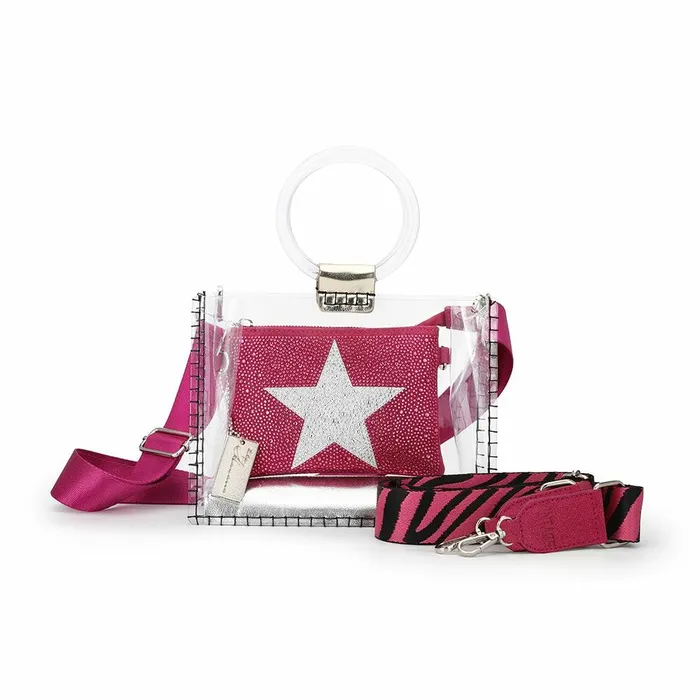 Vintage Havana Small Bags Women MINI MOLLY 8211 FUCHSIA RHINESTONE MULTI