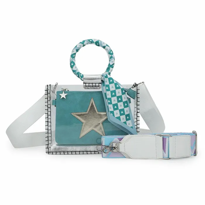 Vintage Havana Small Bags Women MINI MOLLY 8211 SCARF TURQUOISE