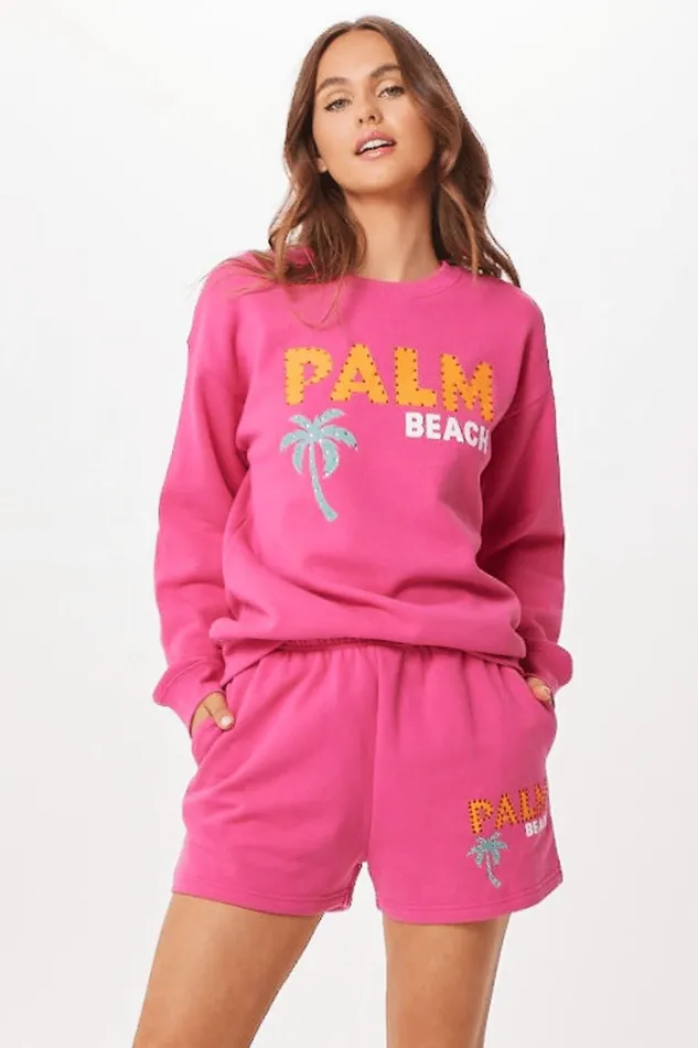 Vintage Havana Sweatshirts Women Hot Pink Palm Beach Jet Setter Surf Wash Crewneck Hot Pink Vintage Havana Sweatshirts Women Hot Pink Palm Beach Jet Setter Surf Wash Crewneck Hot Pink