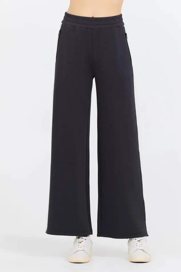 Vintage Havana Wide Leg Pants Women Black White Colorblock Cloud Fleece Pant Black Vintage Havana Wide Leg Pants Women Black White Colorblock Cloud Fleece Pant Black