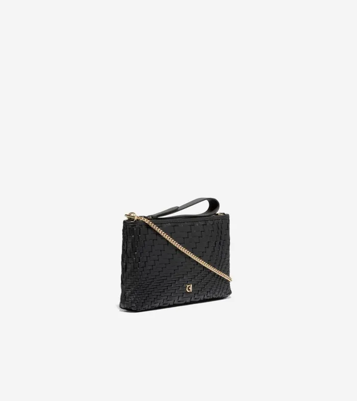 Wallets And Card Cases Women Cole Haan Essential Pouch Genevieve Weave Black Wallets And Card Cases Women Cole Haan Essential Pouch Genevieve Weave Black
