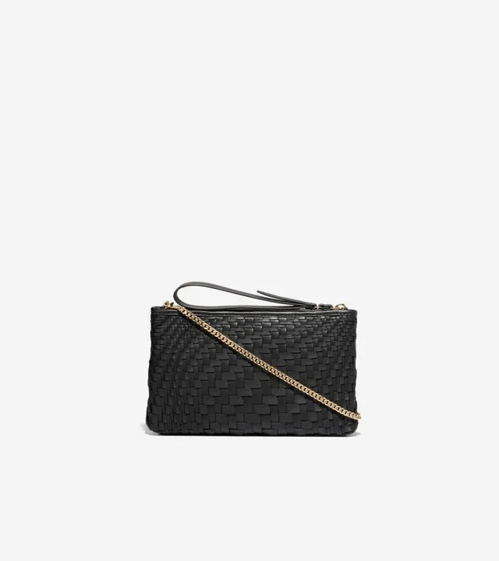 Wallets And Card Cases Women Cole Haan Essential Pouch Genevieve Weave Black Wallets And Card Cases Women Cole Haan Essential Pouch Genevieve Weave Black