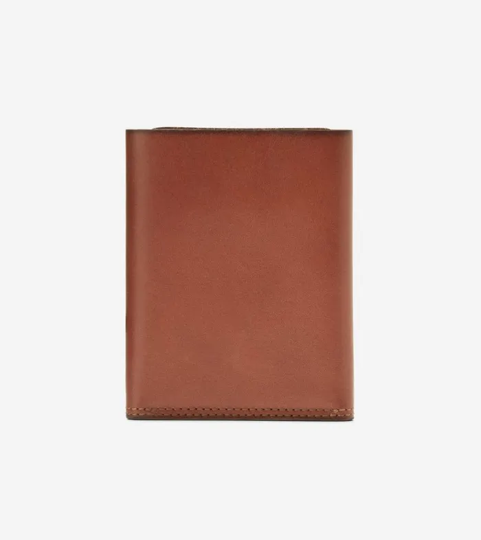 Wallets Men Cole Haan Raw Cut Vachetta Trifold Wallet Cognac Wallets Men Cole Haan Raw Cut Vachetta Trifold Wallet Cognac