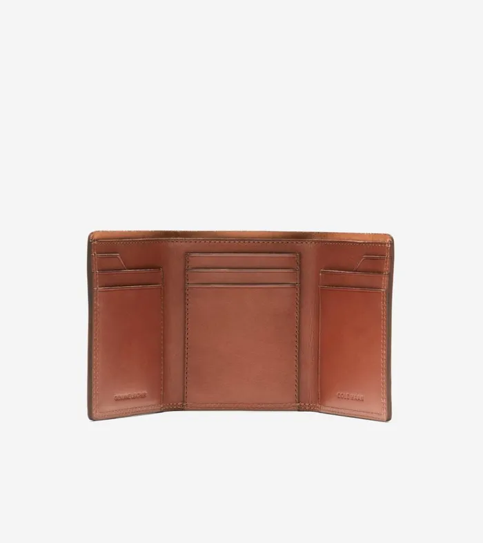Wallets Men Cole Haan Raw Cut Vachetta Trifold Wallet Cognac Wallets Men Cole Haan Raw Cut Vachetta Trifold Wallet Cognac