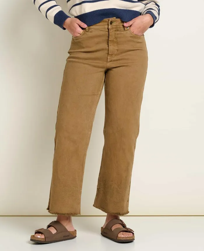 Women039s Balsam Seeded Cutoff Pant Honey Brown ToadandCo Pants