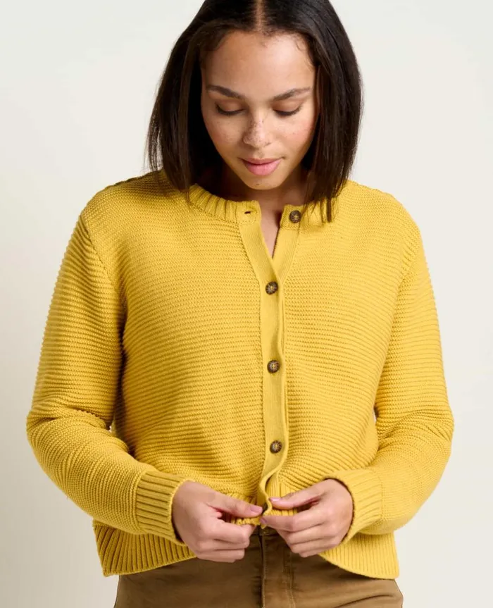 Women039s Bianca Crew Cardigan Chamomile ToadandCo Sweaters