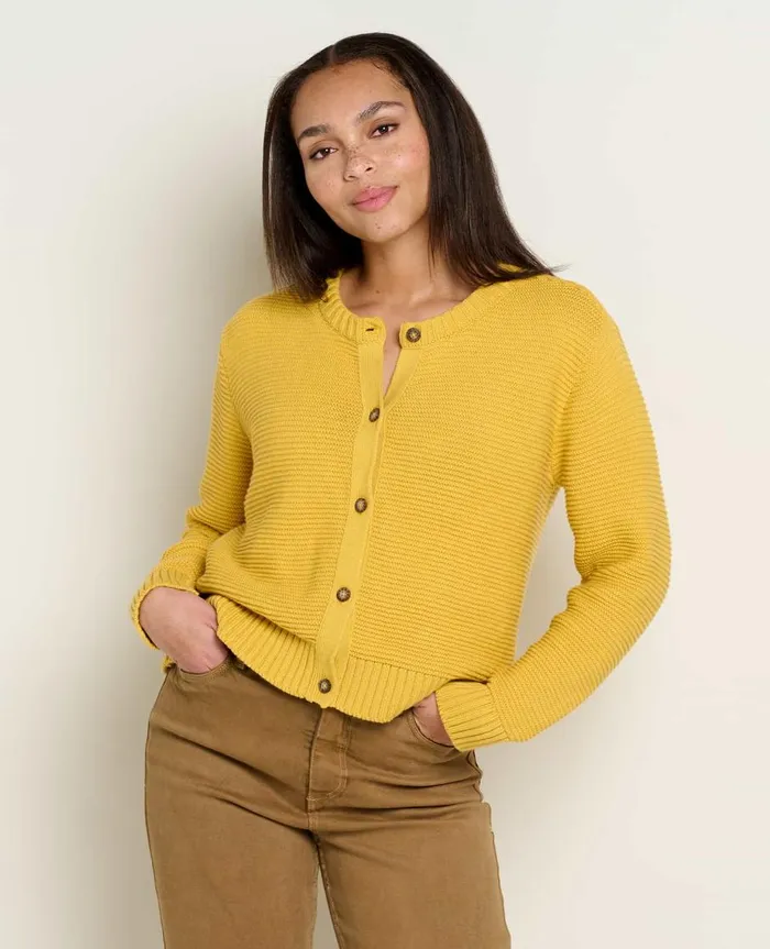 Women039s Bianca Crew Cardigan Chamomile ToadandCo Sweaters