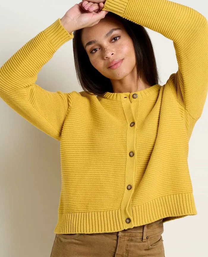 Women039s Bianca Crew Cardigan Chamomile ToadandCo Sweaters