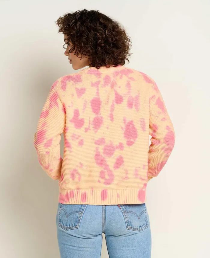 Women039s Bianca Crew Cardigan Taffy Tie Dye ToadandCo Sweaters