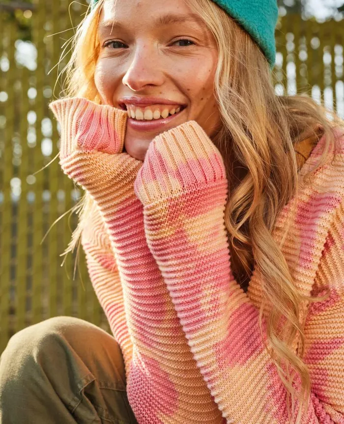 Women039s Bianca Crew Cardigan Taffy Tie Dye ToadandCo Sweaters