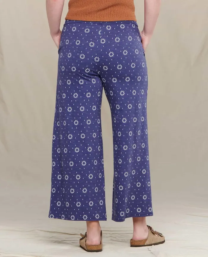 Women039s Chaka Wide Leg Pant Iris Sunflower Print ToadandCo Pants