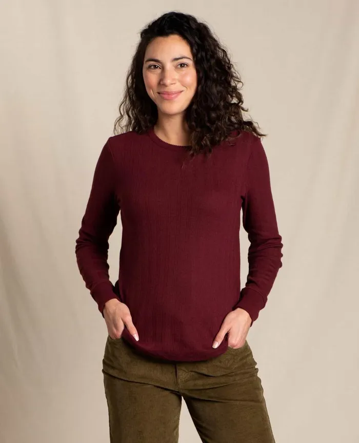 Women039s Foothill Pointelle Long Sleeve Crew Port ToadandCo Loungewear and Sleep Women039s Foothill Pointelle Long Sleeve Crew Port ToadandCo Loungewear and Sleep