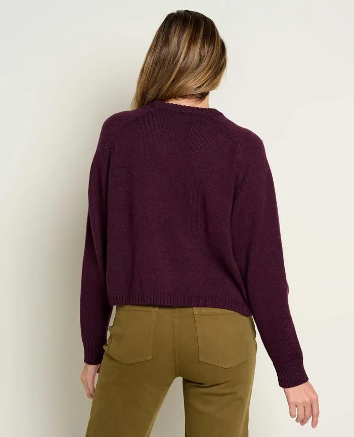 Women039s Foxfern Crew Sweater Deep Mahogany ToadandCo Sweaters