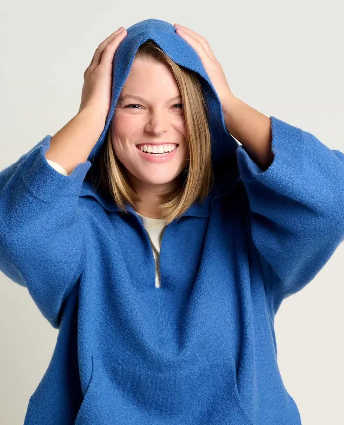Women039s Heartfelt Poncho Cornflower ToadandCo Sweaters