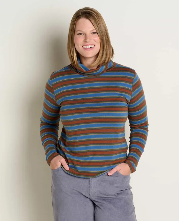 Women039s Maisey Long Sleeve TNeck Cornflower Stripe ToadandCo Tops and TShirts