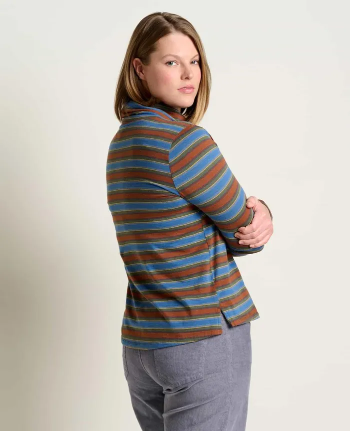 Women039s Maisey Long Sleeve TNeck Cornflower Stripe ToadandCo Tops and TShirts