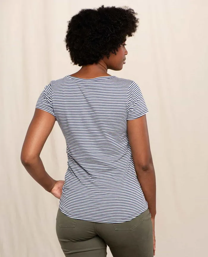 Women039s Marley II Short Sleeve Tee True Navy Stripe ToadandCo Loungewear and Sleep