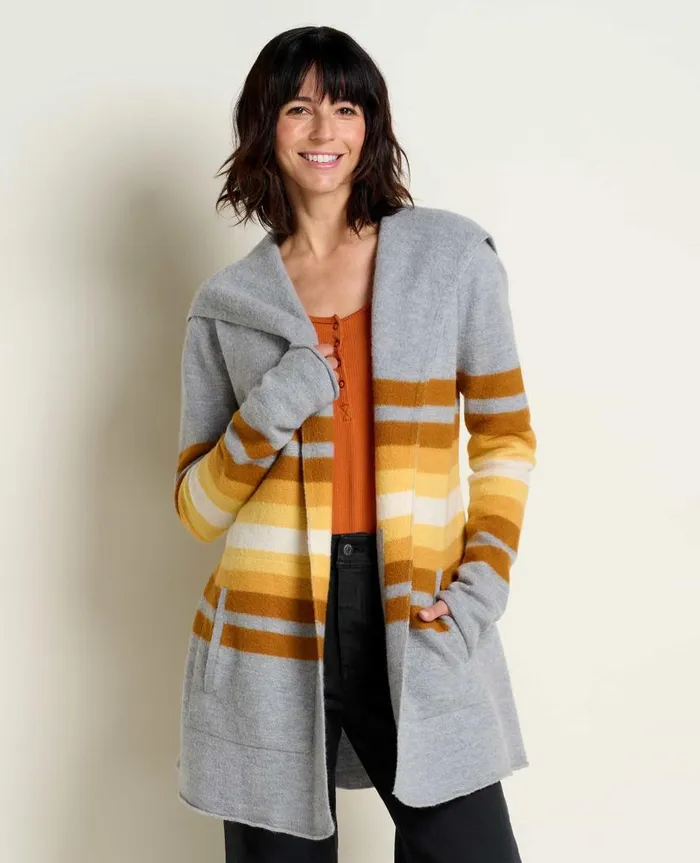 Women039s Merino Heartfelt Hoodie Acorn Stripe ToadandCo Sweaters